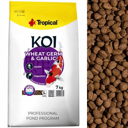  Tropical Koi Wheat Germ & Garlic Pellet храна за риби 7 кг