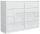  Скрин Meble Masztalerz POLA P 138,6 x 40 x 102 см бял гланц