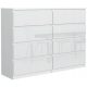  Скрин Meble Masztalerz POLA P 138,6 x 40 x 102 см бял гланц
