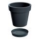  Prosperplast саксия 34,5 см х 34,5 х 31,8 см диаметър 34,5 см пластмасови нюанси на сиво и сребро