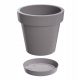  Prosperplast саксия 39 см х 39 х 36,1 см диаметър 30,5 см пластмасови нюанси на сиво и сребро