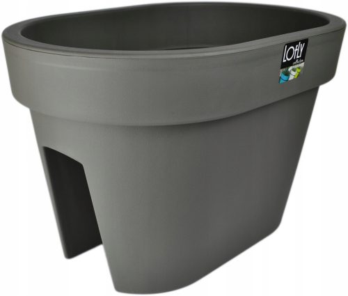  Prosperplast саксия 39,6 cm x 26,6 x 25 cm диаметър 39,5 cm пластмасови нюанси на сиво и сребристо