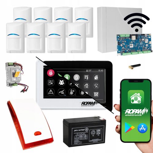 Алармена централа Ropam NeoGSM-IP-SET + 11 други продукта