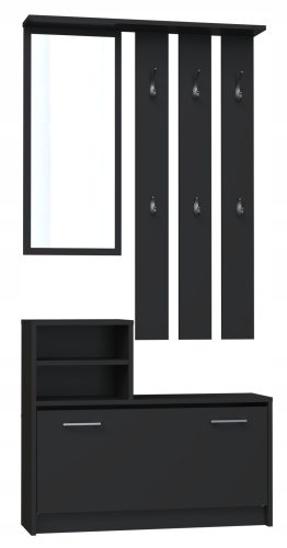  Гардероб TopEshop GAR BLACK 85 x 180 x 24 см черен