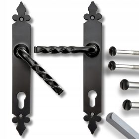   Metalnet Дълга дръжка за вратички и портали, планка с отвор за вложка