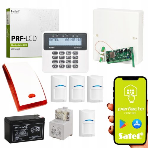 Алармена централа с антена Satel Perfecta 16 SET-A + 8 други продукта