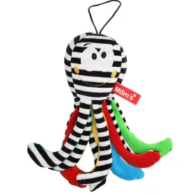    Дрънкалка Hencz Mini Octopus, бяло и черно