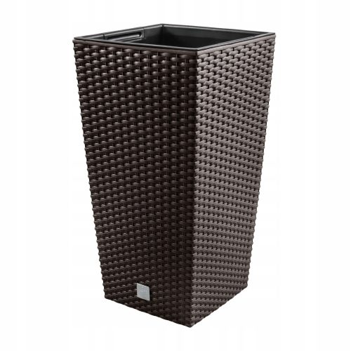  Prosperplast саксия 22,5 cm x 22,5 x 42,1 cm диаметър 22,5 cm пластмасови нюанси на кафяво и бежово