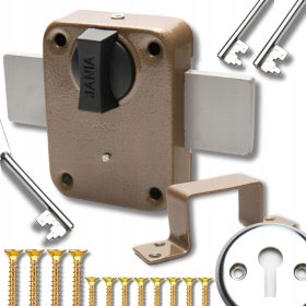   JANIA Гаражна болтова ключалка за гаражни врати z005 TYTAN T-3