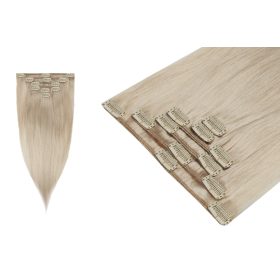    Естествени светлокафяви кичури BestHair клипс в 40см