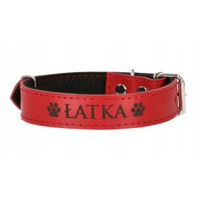    Кожен нашийник за куче с гравиране от Bruno Leatherworks, размер XL