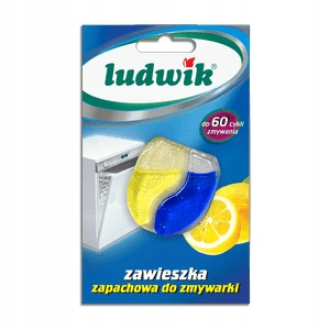  Ароматна висулка Освежител за съдомиялна 6,6 мл лимон дуо 60 измивания LUDWIK