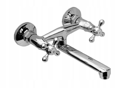 Стенен кухненски смесител HA WALL MOVABLE SPOUT сребрист
