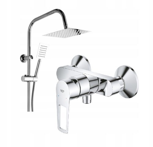Душ гарнитура Gamma ZN1 + хромиран душ смесител Grohe BauLoop