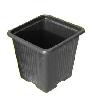  Саксия Roka 8 см х 8 х 8 см, черна пластмаса