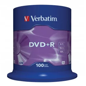  DVD диск Verbatim DVD+R 4.7 GB 100 бр.