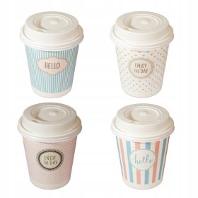   Съдове за еднократна употреба - ХАРТИЕНИ ЧАШИ ЗА КАФЕ 250МЛ ПАСТ + КАПАК 50БР (+ такса за продукта)