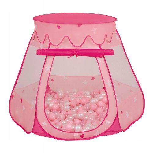  Детска кошара Selonis Zamek, палатка за деца с топки NZ-03-PINK 105 x 90 cm