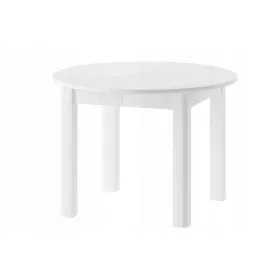    Кръгла разтегателна маса Szynaka Meble Indus 105 x 105 x 76 см бяла