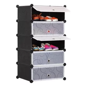    Muf-Art шкаф за обувки 49 x 93 x 45 см черен