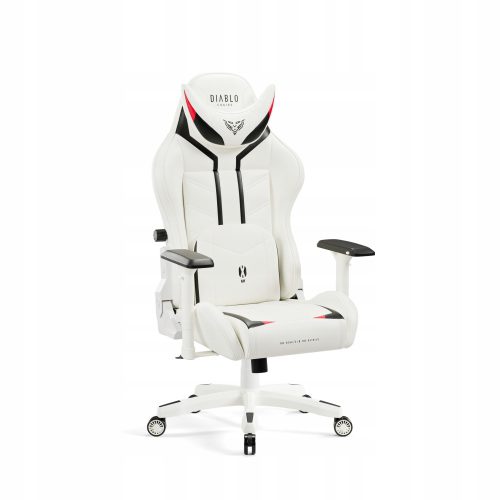  Геймърски стол Diablo Chairs X-Ray, бяла еко кожа
