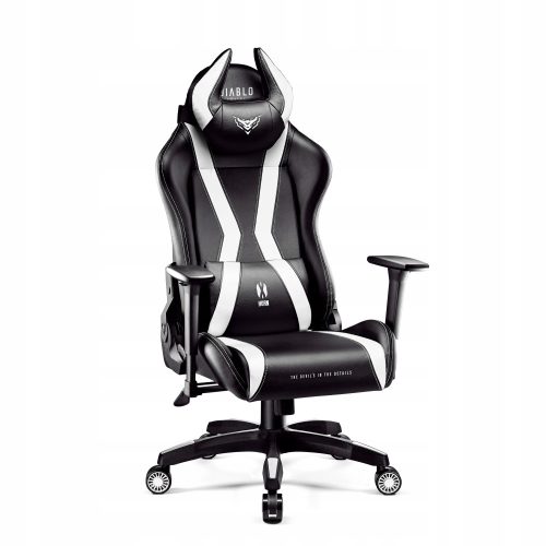  Геймърски стол Diablo Chairs X-Horn 2.0, бяла еко кожа