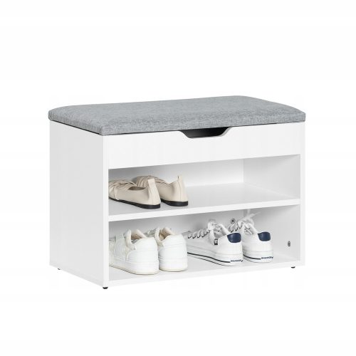  Шкаф за обувки SoBuy със седалка 60 x 43 x 30 см бял