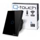 Един сензорен превключвател, скрит монтаж, дистанционно управление Qtouch черен QBP.W1.WIFI-TOUCH