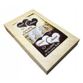   Комплект кърпи - Бродирани кърпи + чаши, подарък за годишнина от сватбата