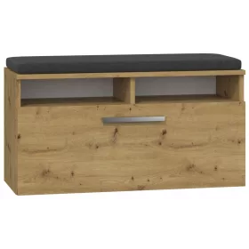    Шкаф за обувки TopEshop със седалка 85 x 46 x 35 см занаятчийски дъб