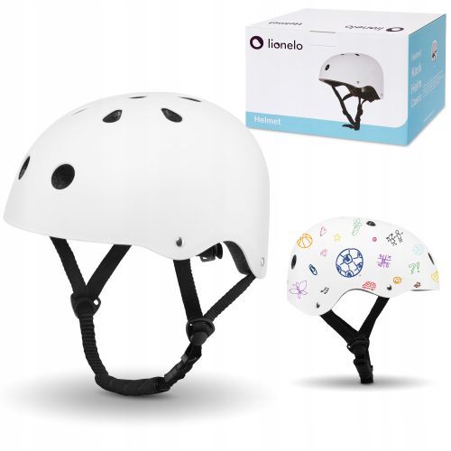  Lionelo Helmet детска велосипедна каска, бяла