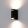 Градинска стенна лампа - Kwazar Luminaire градинска стенна лампа черна GU10 11 W