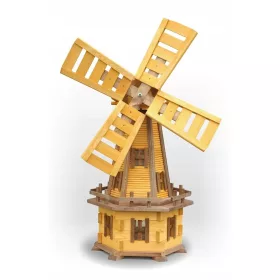    Градинска вятърна мелница Дървена вятърна мелница 130 см WKS5