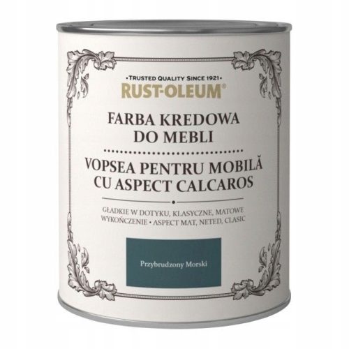  Rust-Oleum тебеширена боя за мебели, 0,75 л, мръсно синьо