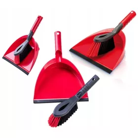    Пластмасова домакинска кофичка и метла Vileda