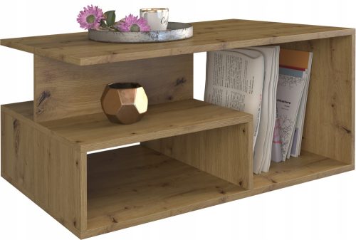  Холна маса Top E shop с рафтове, занаятчийски дъб, 90x51x43 см