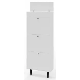  Шкаф за обувки Matkam 55 x 141 x 21 см бял