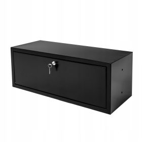   Градинска кутия за съхранение - Метален градински сандък, 40 л, черен