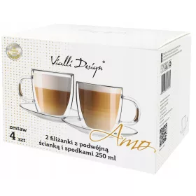   Коктейлна чаша - Чаши за кафе и чай Vialli Design 250 мл 2 бр.