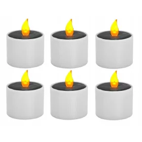   Соларна LED свещ с ефект на пламък - комплект от 6 броя