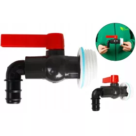   Конектори, вентили, накрайници - Кран 3/4 вентил IBC кран + тапа завита в цевта