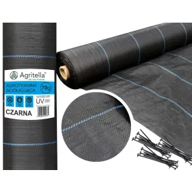   Агротекстил - Селскостопански плат за мулчиране (против плевели) Gockowiak черен 110 x 5000 cm 70 g/m²