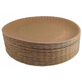   Съдове за еднократна употреба - Еднократни съдове Хартиени чинии 18см 100бр