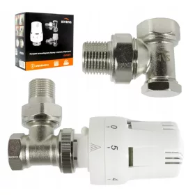    Комплект ъглови термостати Invena CD-72-K15-X