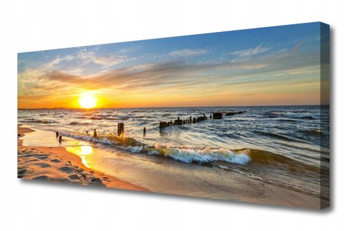 Изображение - Печат на канава Море Залез Плаж 125x50