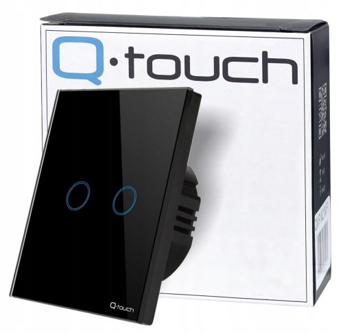 Единичен сензорен ключ Adelid черен QB.W1