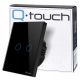 Adelid двоен сензорен превключвател черен QB.W2-TOUCH