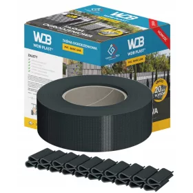   Оградна лента WDB Plast Basic Line 47,5 mm x 35 m антрацит