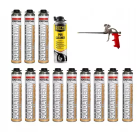   12× Лепило за стиропор Soudal 750 ml + 2 други продукта