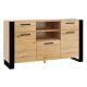  Скрин Bim Furniture Nuka 155 x 45 x 87 см матиран занаятчийски дъб